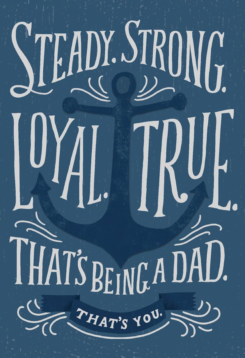 Blue Anchor Father's Day Card
