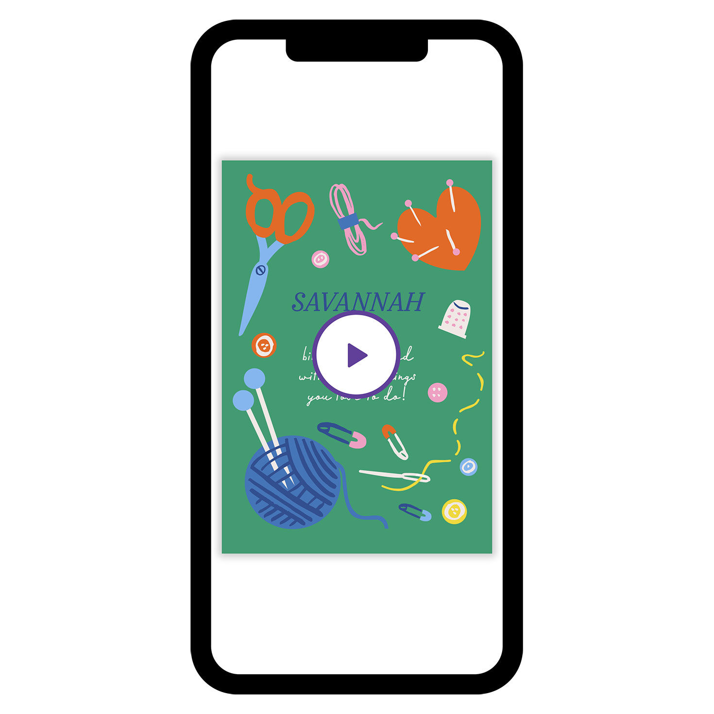 Crafty Design Icons Birthday eCard