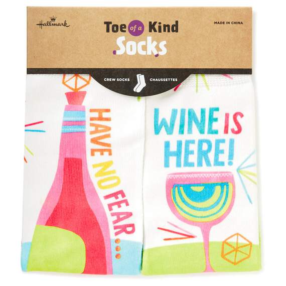 Never Fear, Wine Is Here Toe of a Kind Socks, , large image number 2