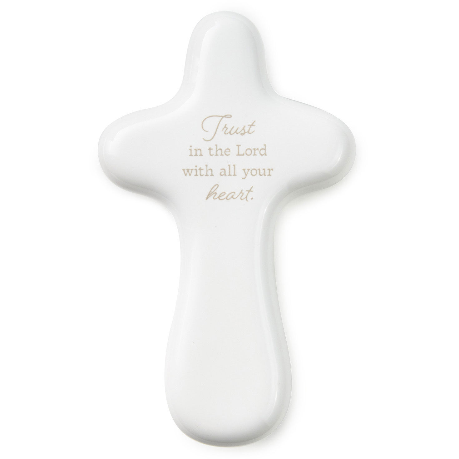 Trust in the Lord Cross-Shaped Lidded Trinket Dish