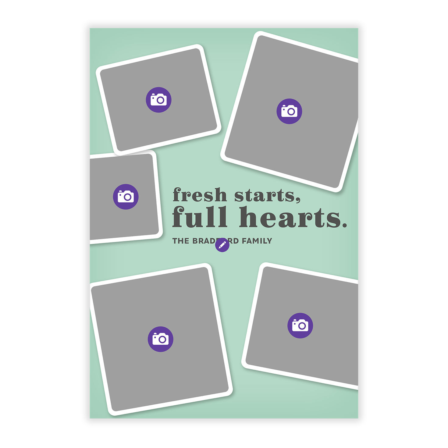 Fresh Starts, Full Hearts Flat New Year Photo Card, , large image number 5