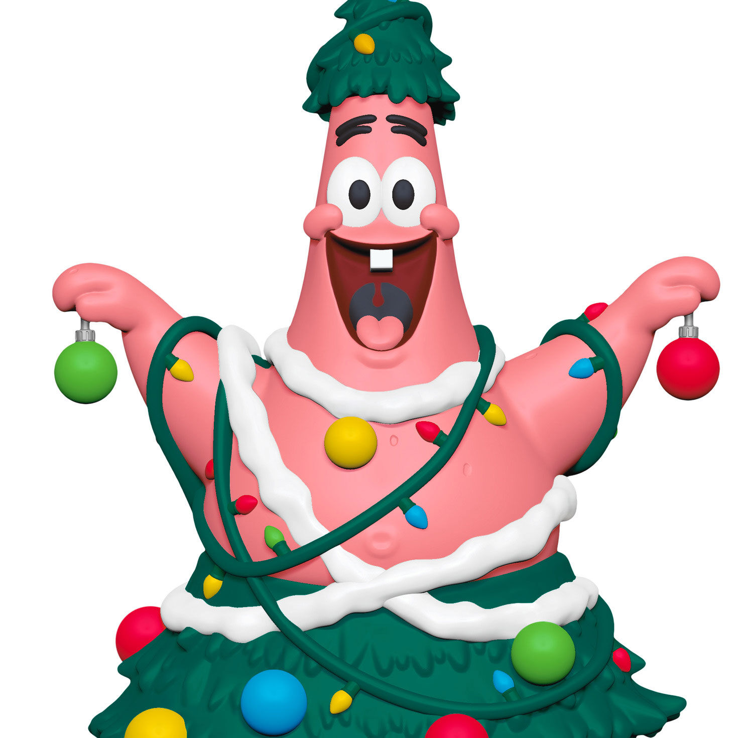 SpongeBob Patrick as Tree Keepsake Ornament closeup view image number 5