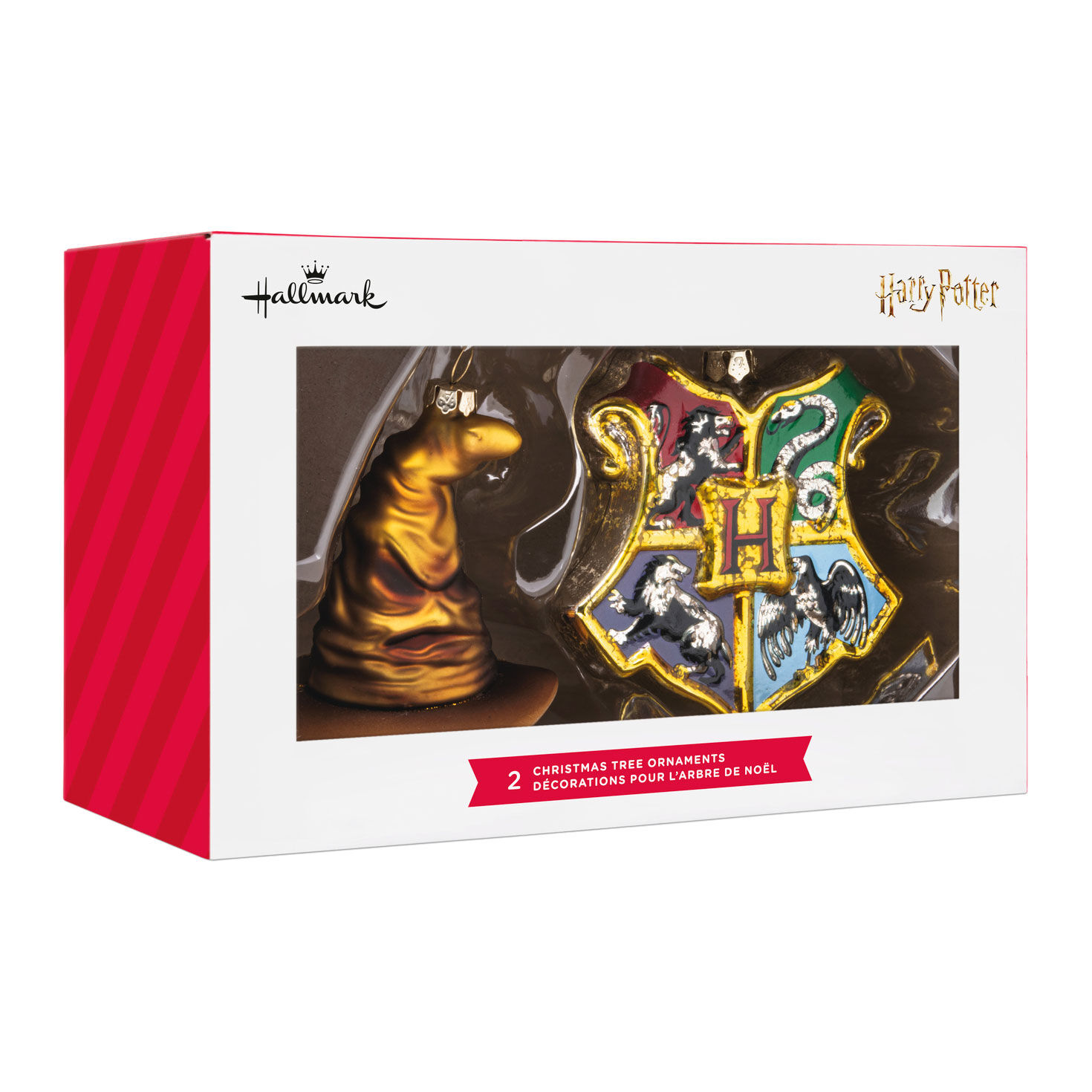 Sorting Hat and Hogwarts Crest Christmas Ornaments  image number 3