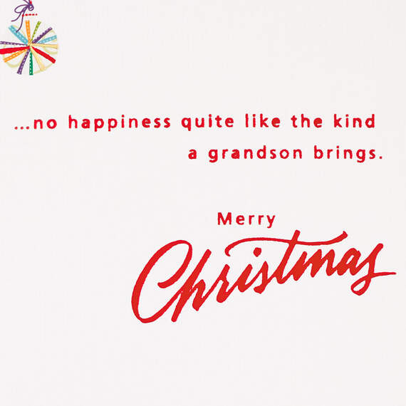 You Bring Happiness Christmas Card for Grandson, , large image number 2