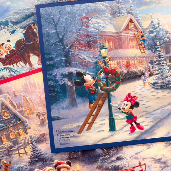 Thomas Kinkade Disney Mickey Mouse and Friends Holiday Assortment Boxed Christmas Cards, Pack of 24, , large image number 4