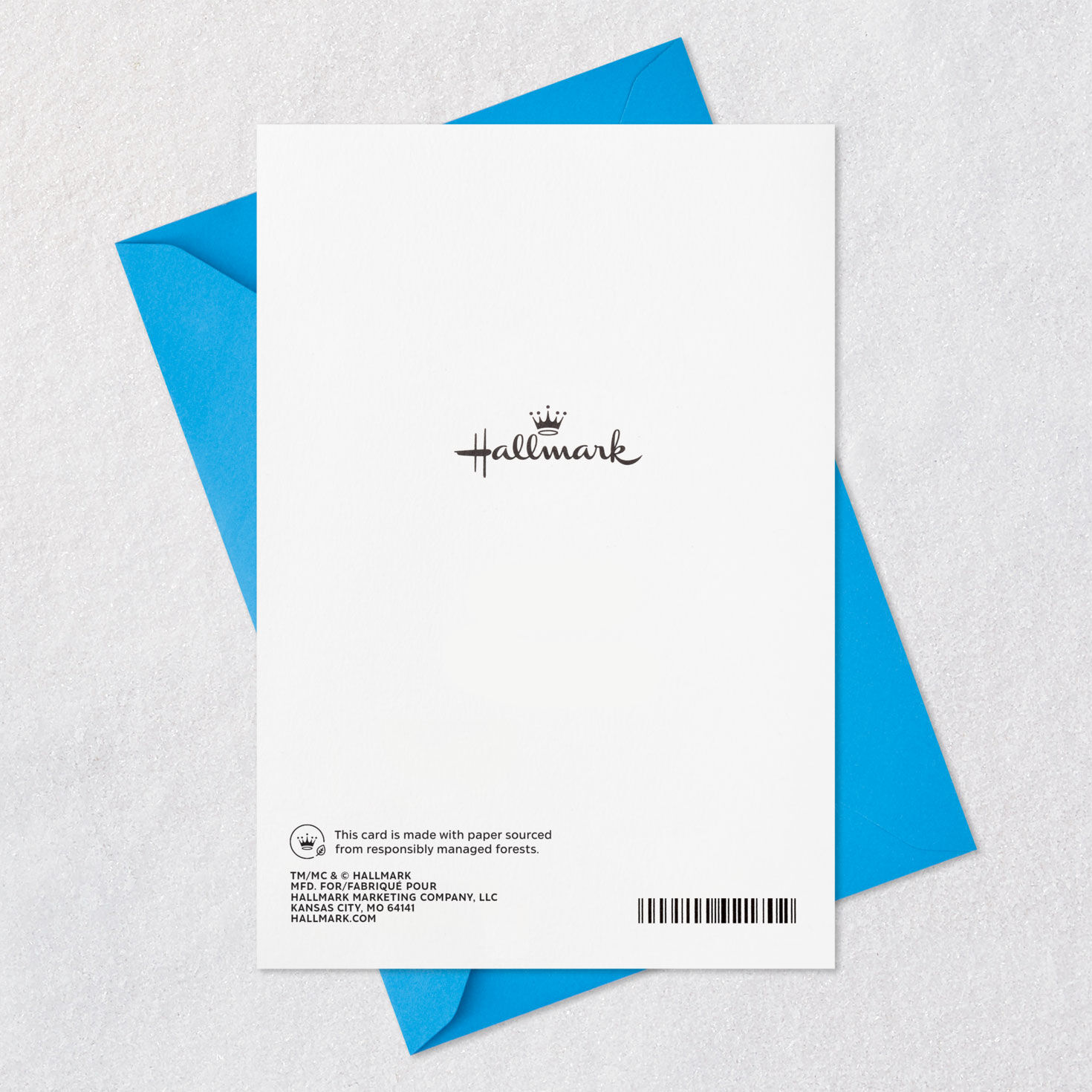 Bold Lettering on Blue Father's Day Card Card Back with Envelope image number 8