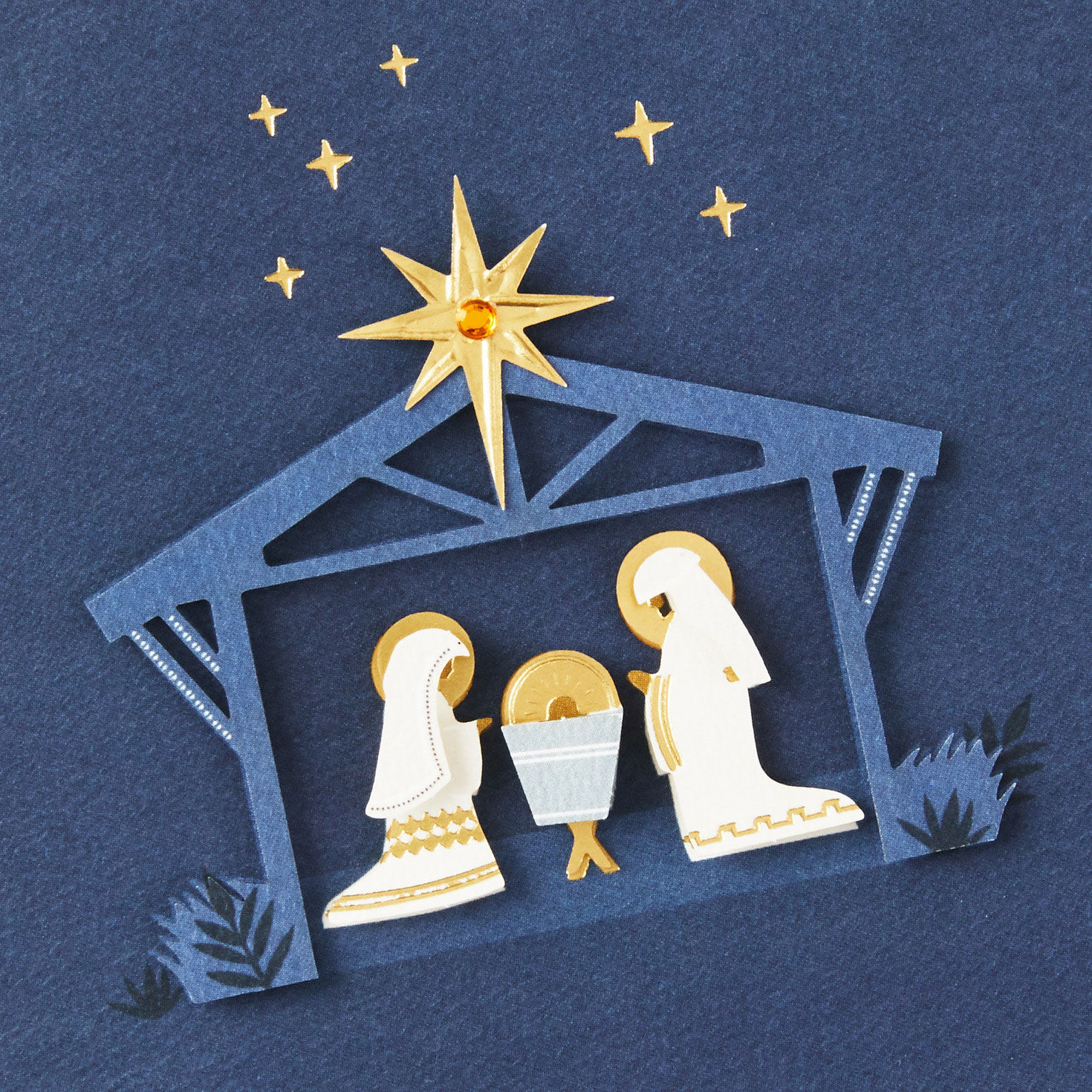 Nativity on Blue Boxed Christmas Cards, Pack of 10, , large image number 5