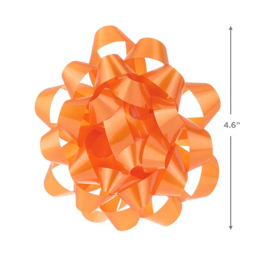 4 5/8" Orange High Gloss Ribbon Confetti Gift Bow, Orange
