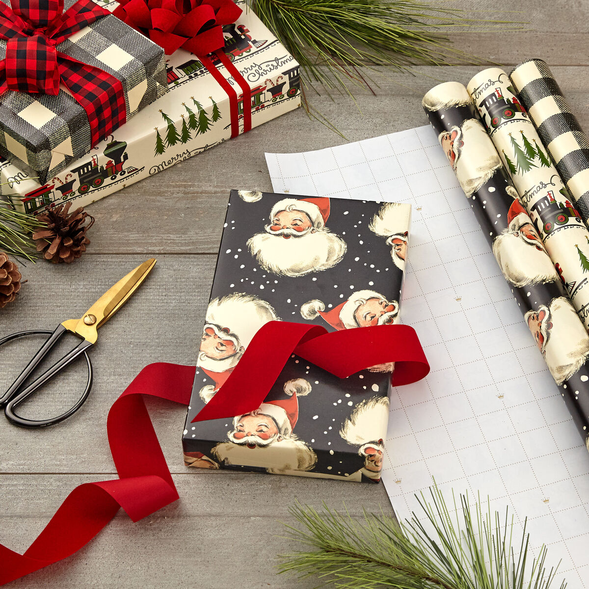 Old-Fashioned Christmas 3-Pack Wrapping Paper, 120 sq. ft. - Wrapping