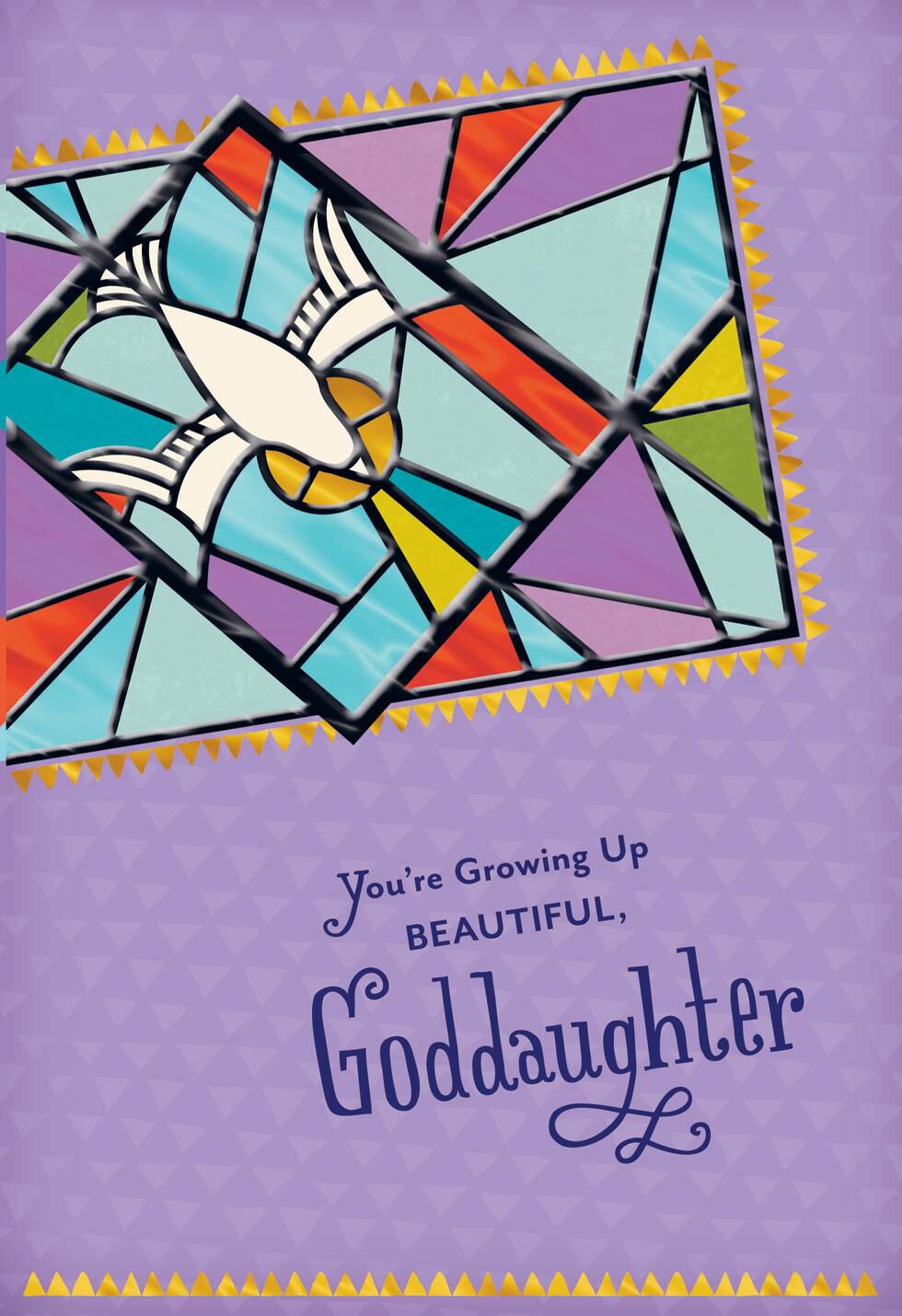 Stained Glass Confirmation Card for Goddaughter