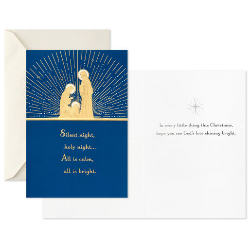 Holy Family on Navy Boxed Christmas Cards, Pack of 10, 