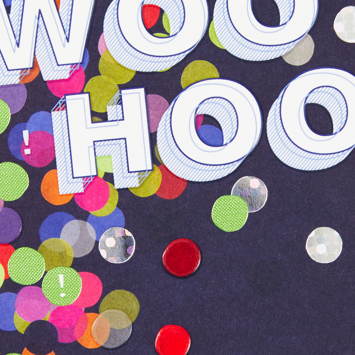 Woo Hoo Exclamation Points and Confetti Congratulations Card, , large image number 4