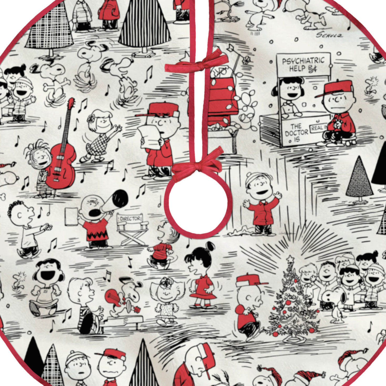 Peanuts® Fabric Hallmark Tree Skirt, 48" for only USD 22.99 | Hallmark