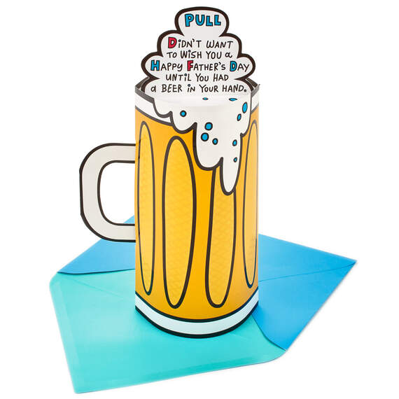 Beer in Hand Pop-Up Father's Day Card