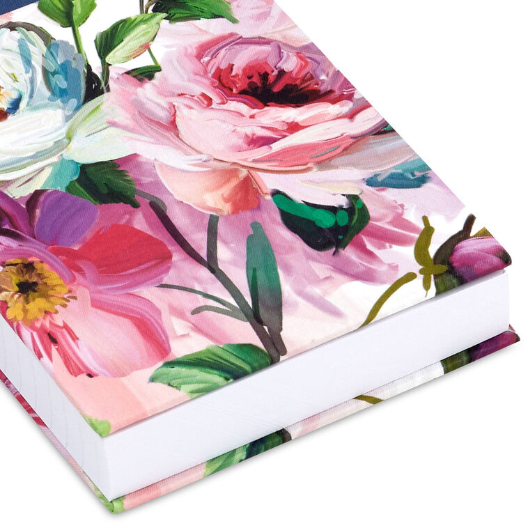 Pink Floral Fabric Small List Pad closeup view image number 4