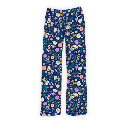 Brief Insanity Snoopy Navy Floral Lounge Pants, 