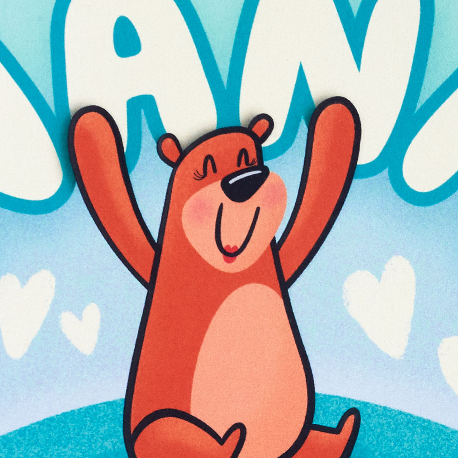Bear on World Grandparents Day Card for Nana Card Front Detail image number 5