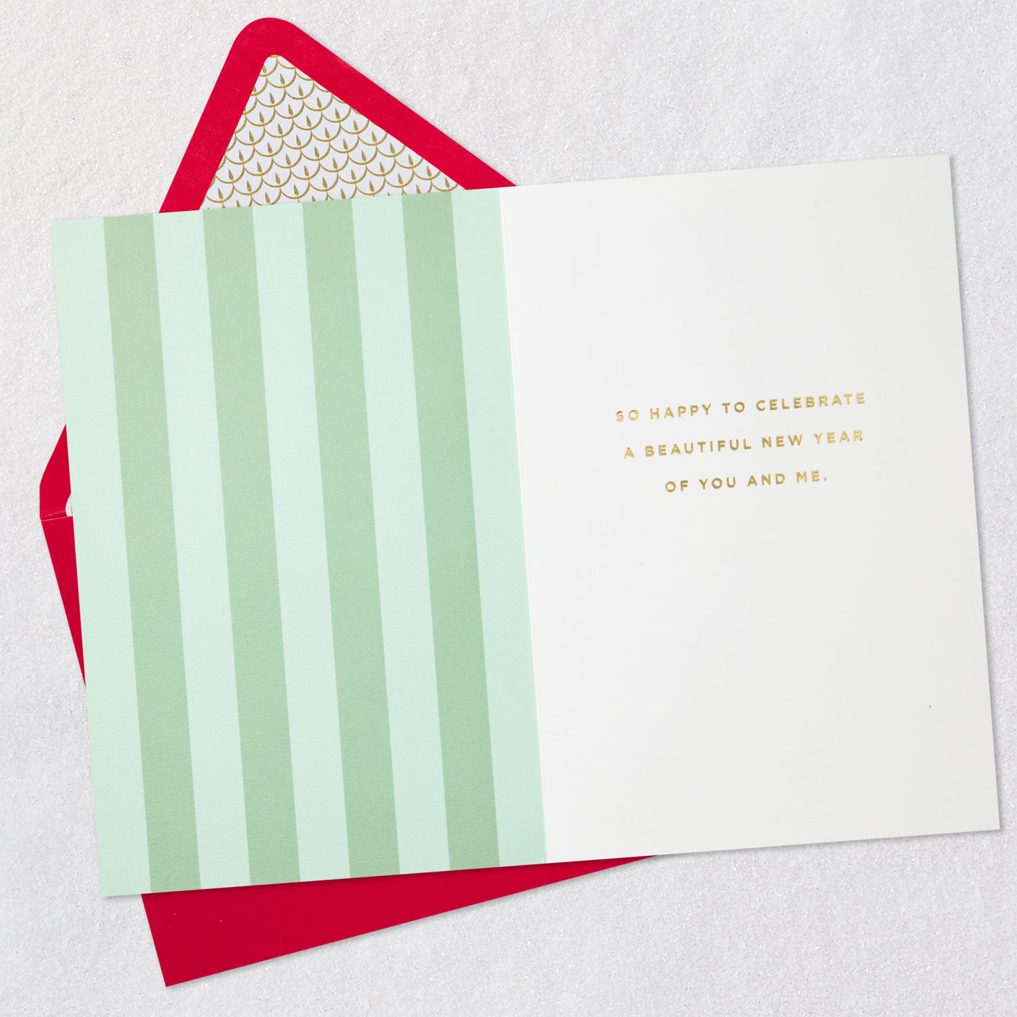 Botanical Greenery Romantic Christmas Card Open card with envelope image number 3