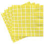 Yellow Grid Cocktail Napkins, Set of 16, , large image number 1