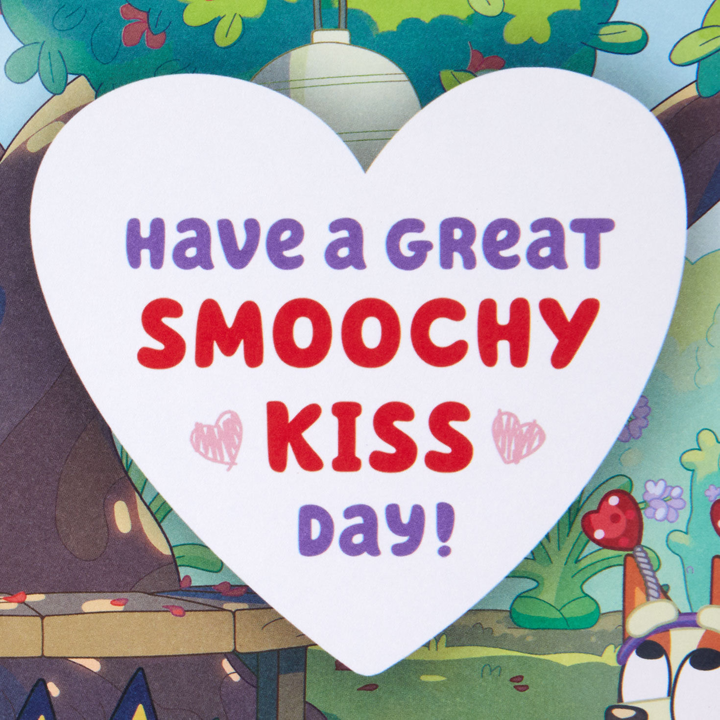 Bingo and Bluey Kids Valentine's Day Card With Music sentiment image number 2