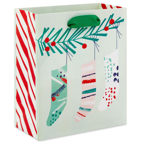 6.5" Trio of Stockings Small Christmas Gift Bag, , large