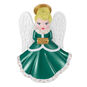 Angel in Green Dress With Muff Keepsake Ornament Front image number 1