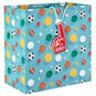 Sports Balls on Blue Extra-Deep Birthday Gift Bag Front image number 1