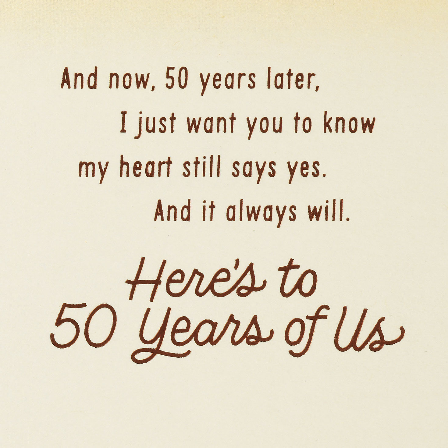 My Heart Still Says Yes 50th Anniversary Card for only USD 5.59 | Hallmark