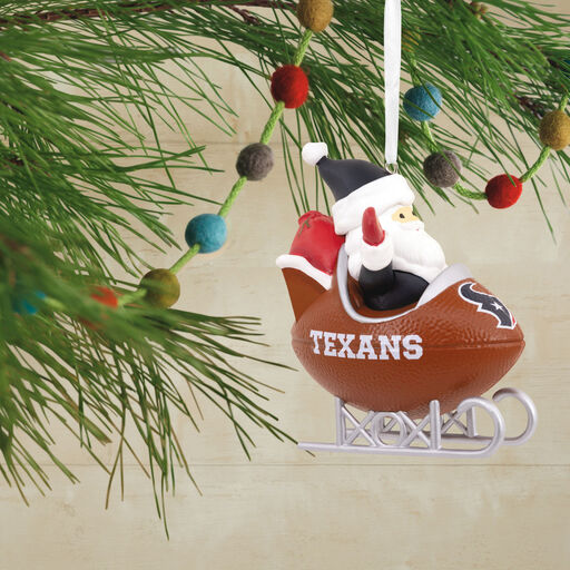 NFL Houston Texans Santa Football Sled Hallmark Ornament, 