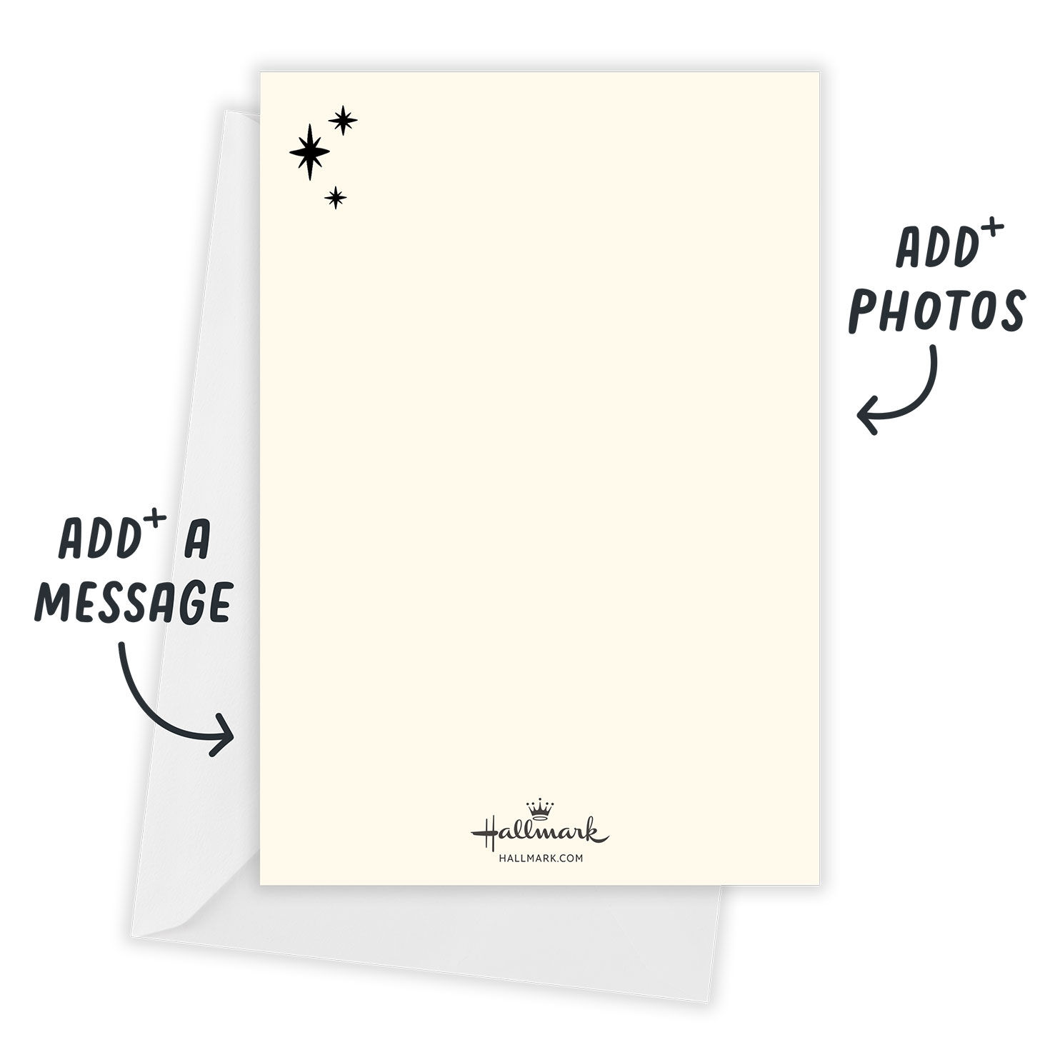 Gold Letters Personalized New Year Photo Card Open Card with Envelope indicating personalization image number 3