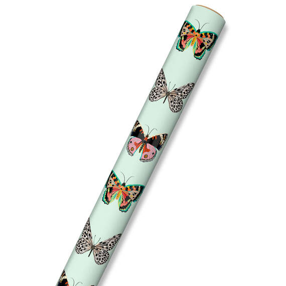 Butterflies on Mint Wrapping Paper, 20 sq. ft., , large image number 6