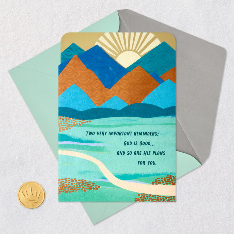 Sun Over Mountains Religious Encouragement Card Signing card image number 6