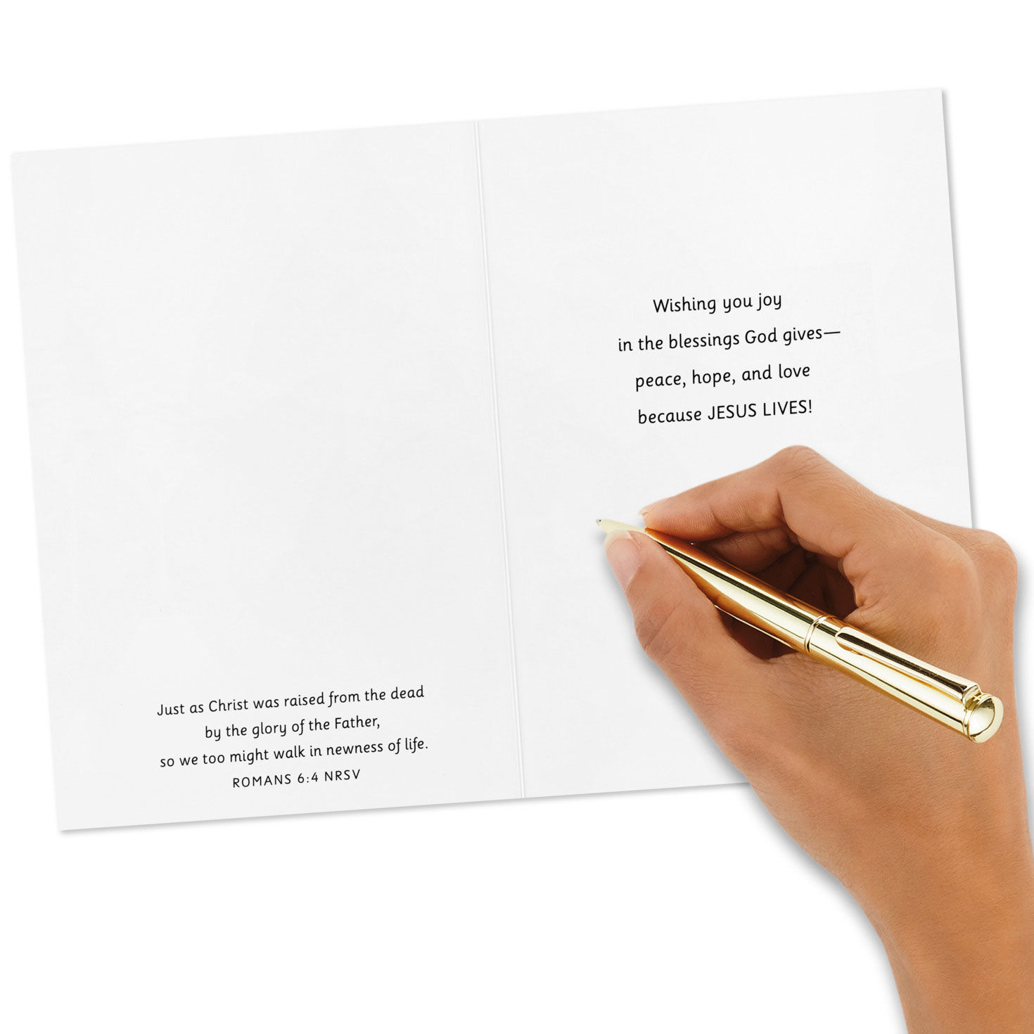 Sunny Flowers Christian Easter Cards Assortment signing card image number 5