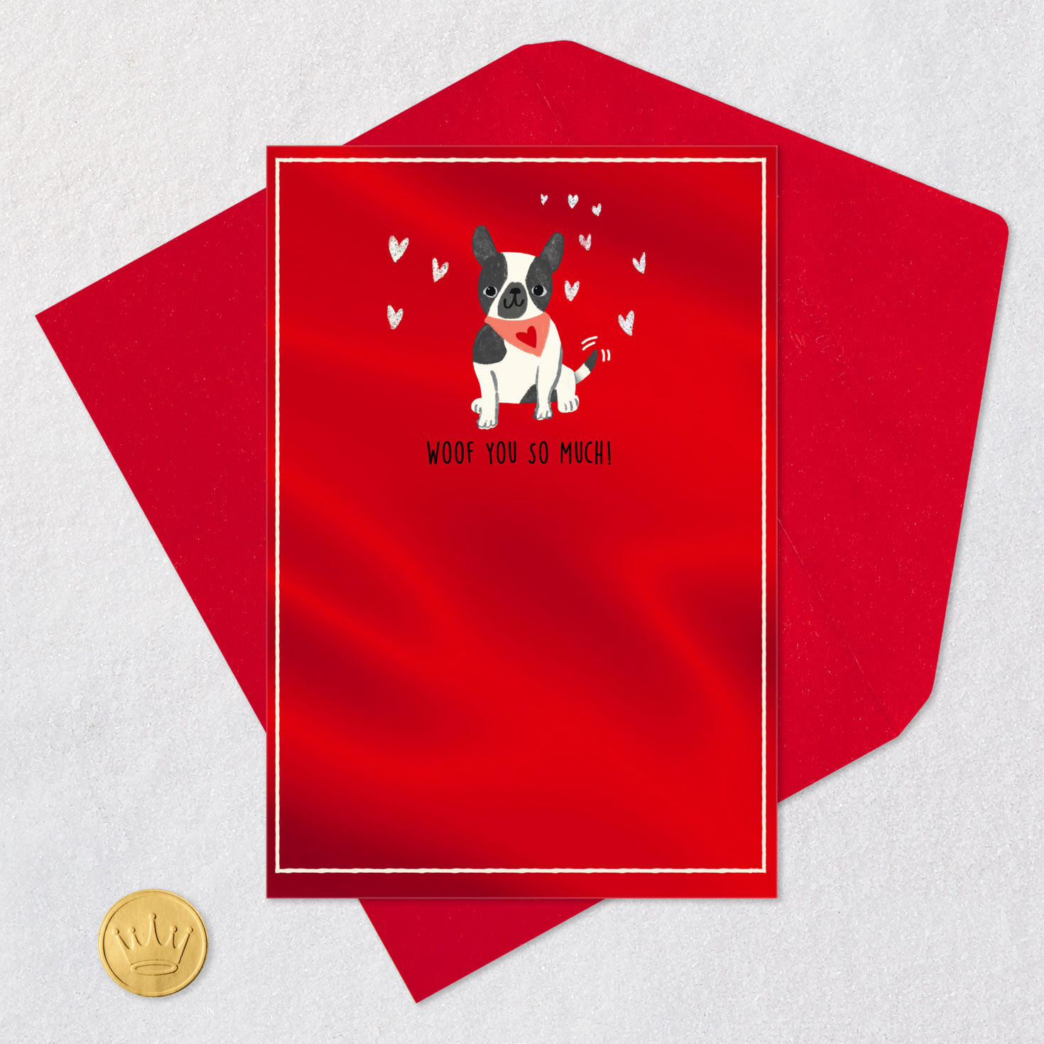 Woof You So Much Valentine's Day Card From the Dog, , large image number 5