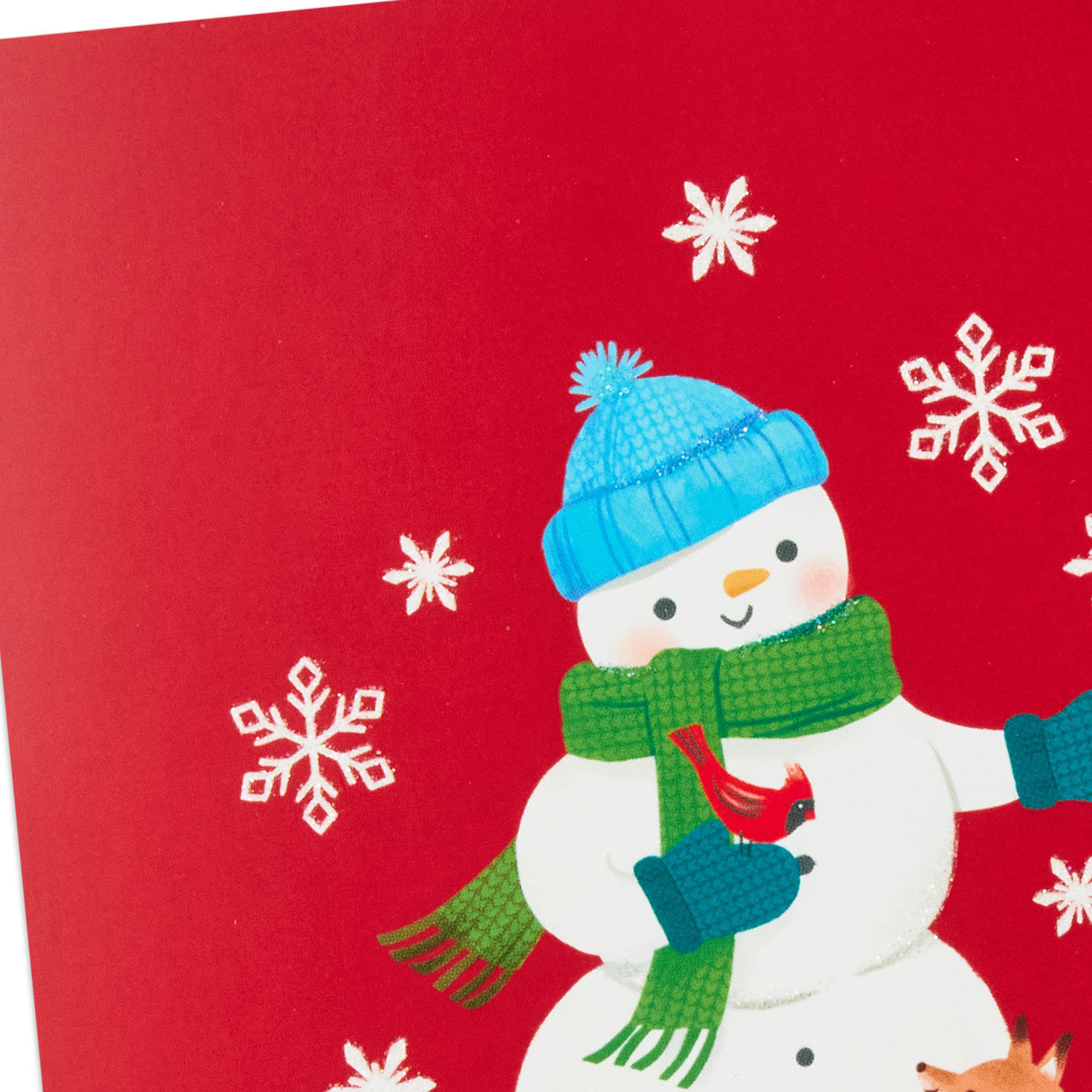 Snowman and Fox Boxed Christmas Cards Cover Detail image number 5