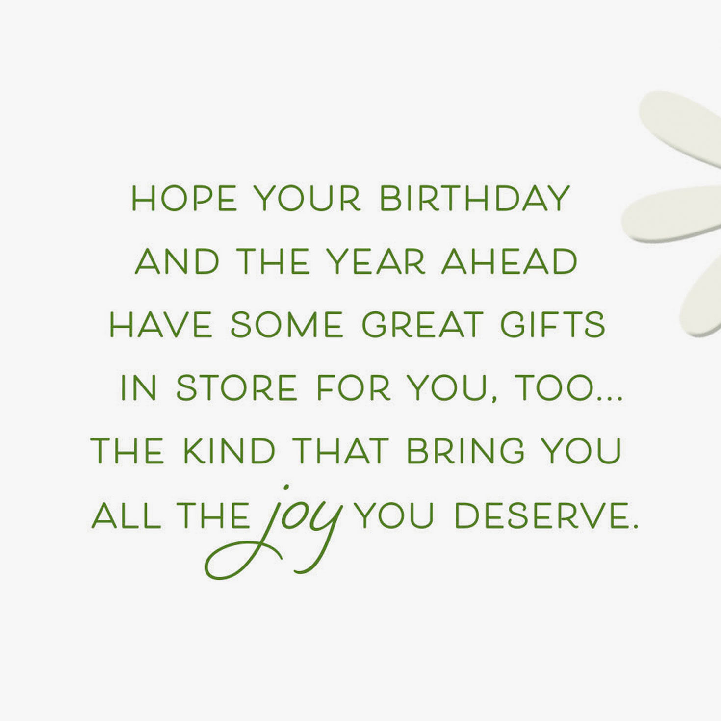 Daisy Flowers on Green Godmother Birthday Card Sentiment image number 2