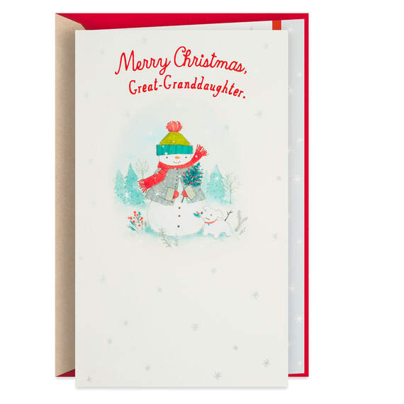 Bright and Beautiful Christmas Card for Great-Granddaughter