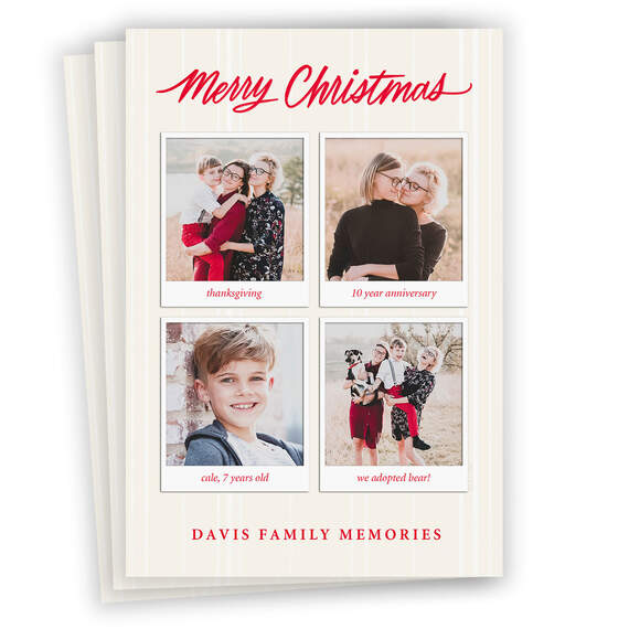 Merry Moments Flat Christmas Photo Card, , large image number 1