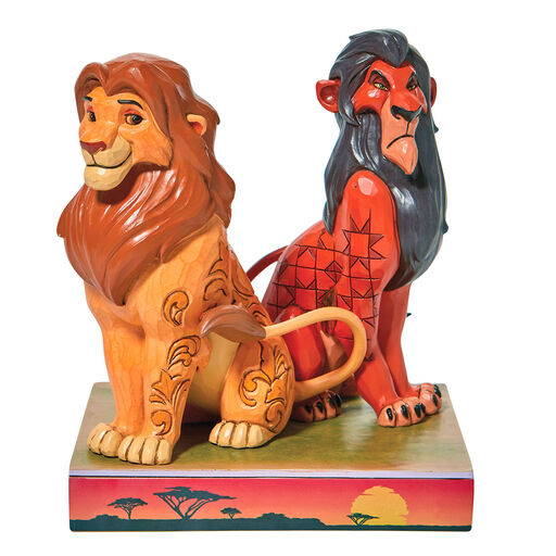 Jim Shore Disney Simba and Scar Figurine, 6.5", 