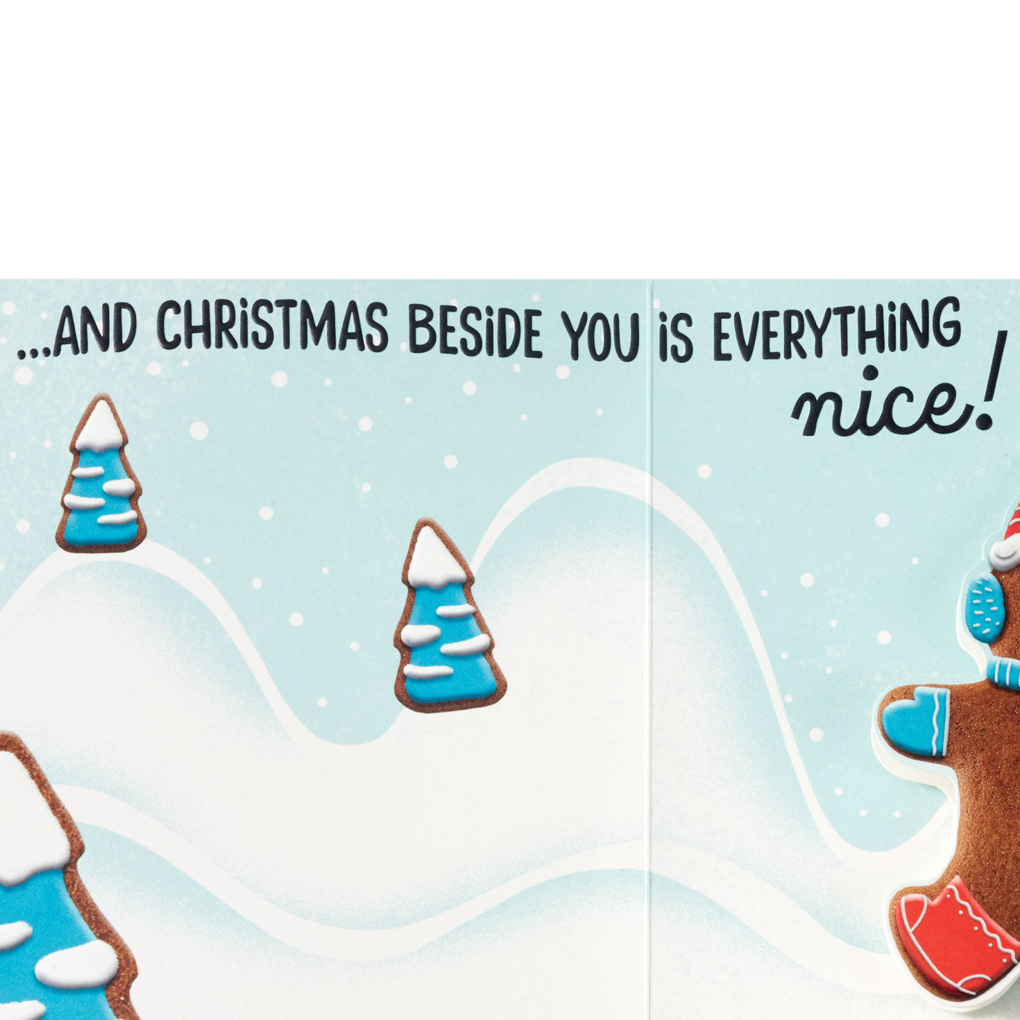 Gingerbread Couple Funny Romantic Christmas Card Sentiment image number 2