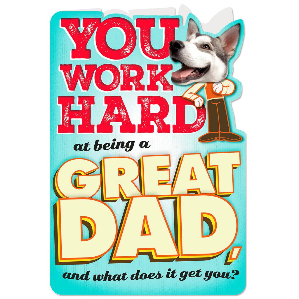 a hardworking dad funny jumbo father s day card size 19 25
