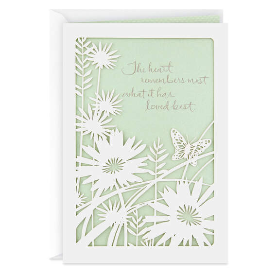 The Heart Remembers Sympathy Card, , large image number 1
