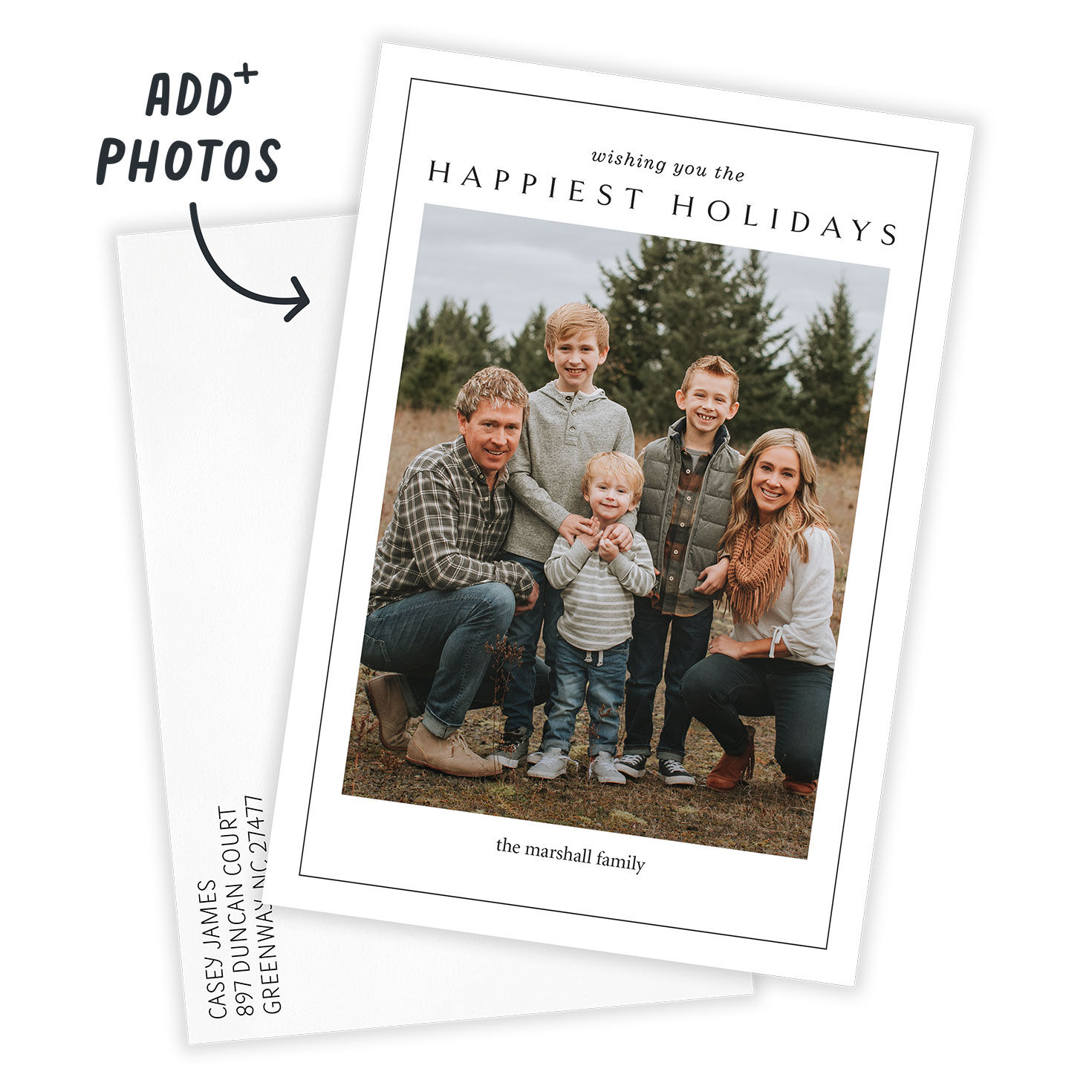Happiest Wishes Flat Holiday Photo Card, , large image number 2