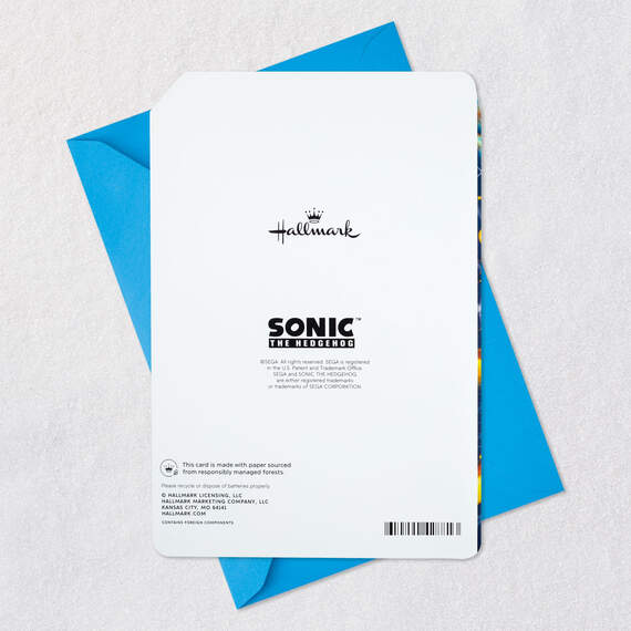 Sonic the Hedgehog™ Super Cool Musical 7th Birthday Card, , large image number 7