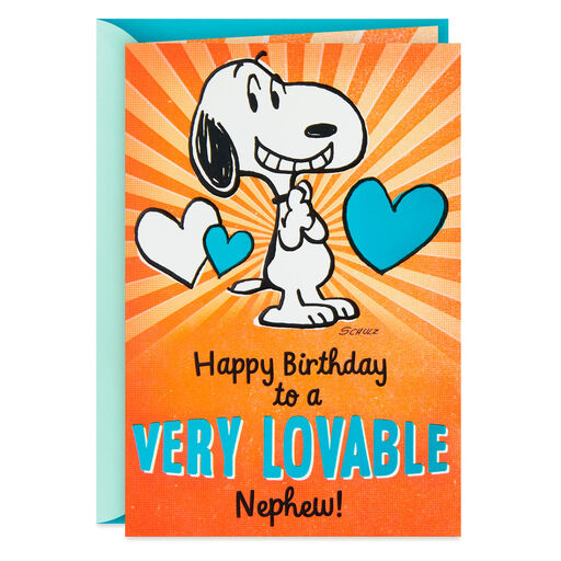 Peanuts® Snoopy Lovable Birthday Card for Nephew, 