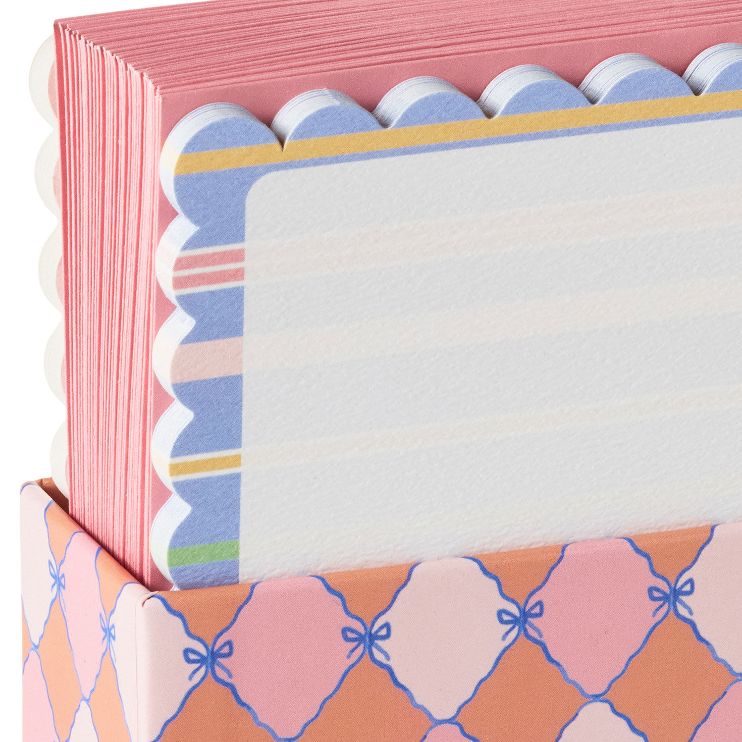 Scallops and Stripes Flat Note Cards in Caddy  image number 4