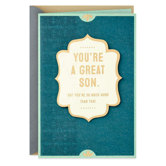 You're a Good Son and So Much More Birthday Card, , large image number 1