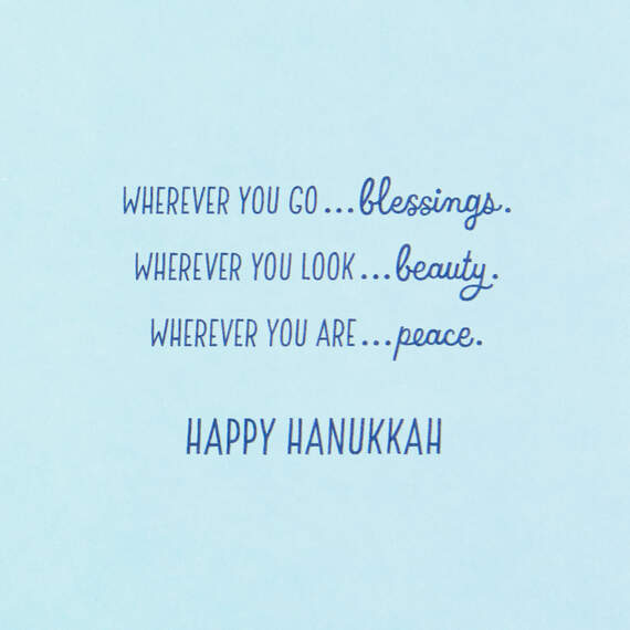 Blessings, Beauty and Peace Star of David Hanukkah Card, , large image number 2