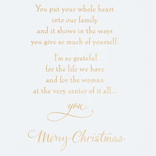You're at the Center of It All Christmas Card for Wife, 