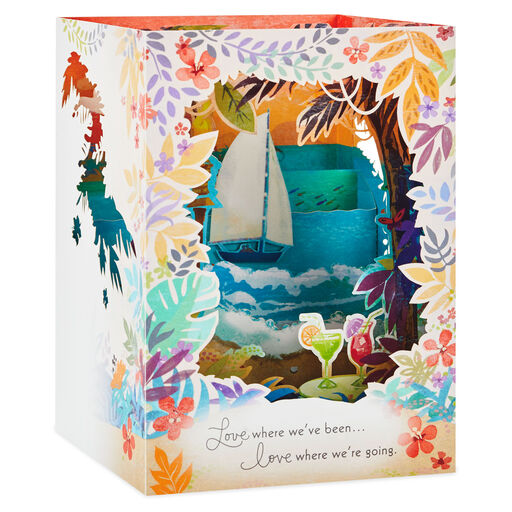 Love Anywhere With You 3D Pop-Up Anniversary Card, 